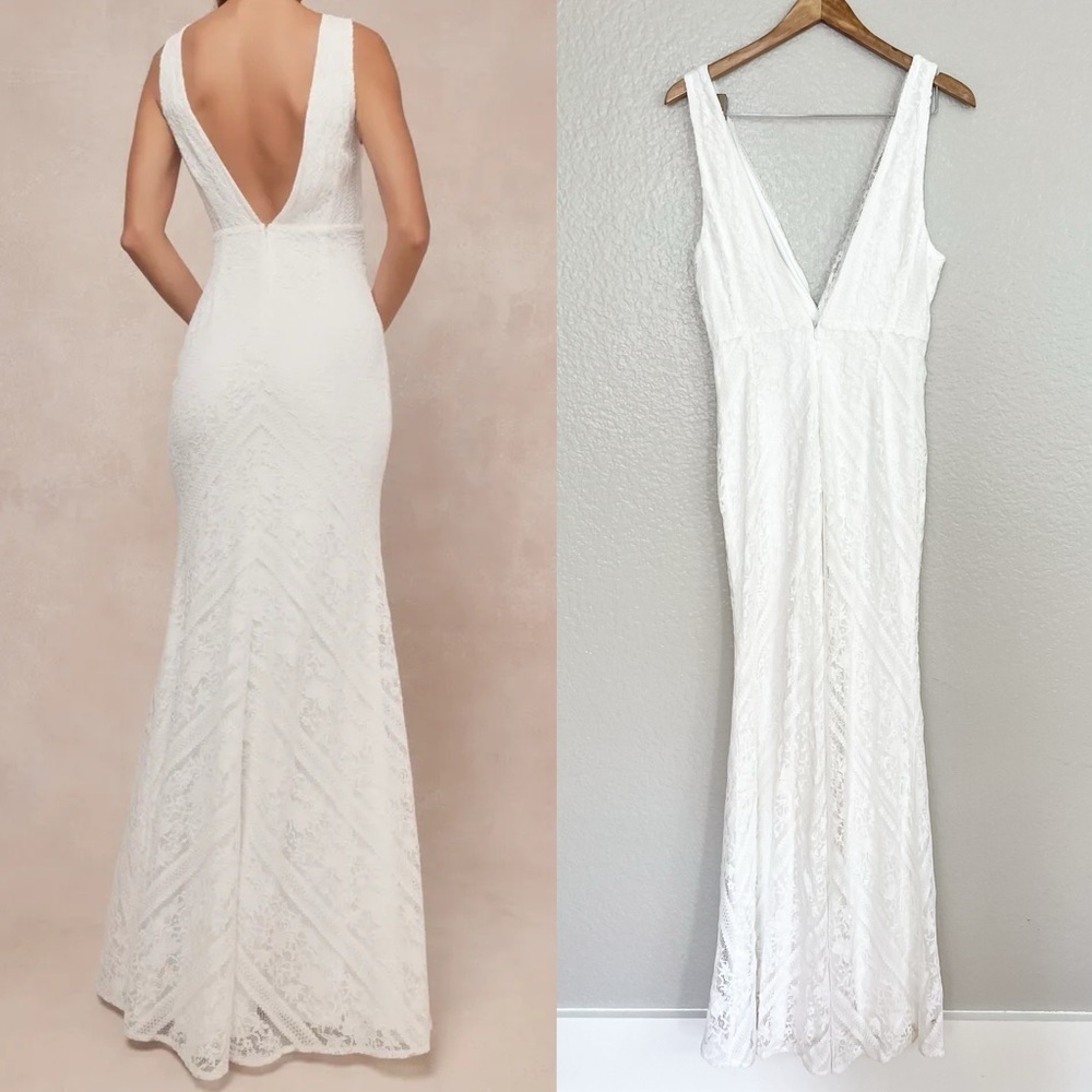 NWOT Adoring Attachment White Lace Twist-Front Sleeveless Maxi Dress - Picture 3 of 9